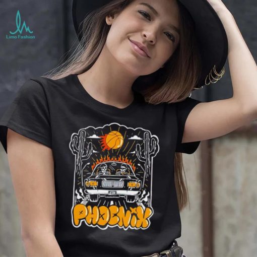 Kevin Durant and Devin Booker riding Phoenix Suns Playoffs shirt