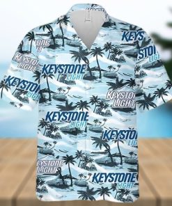 Keystone Light Beer Hawaiian Sea Island Pattern Hawaiian Shirt