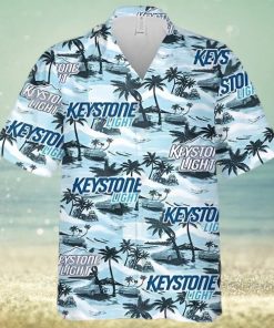 Keystone Light Beer Hawaiian Sea Island Pattern Hawaiian Shirt