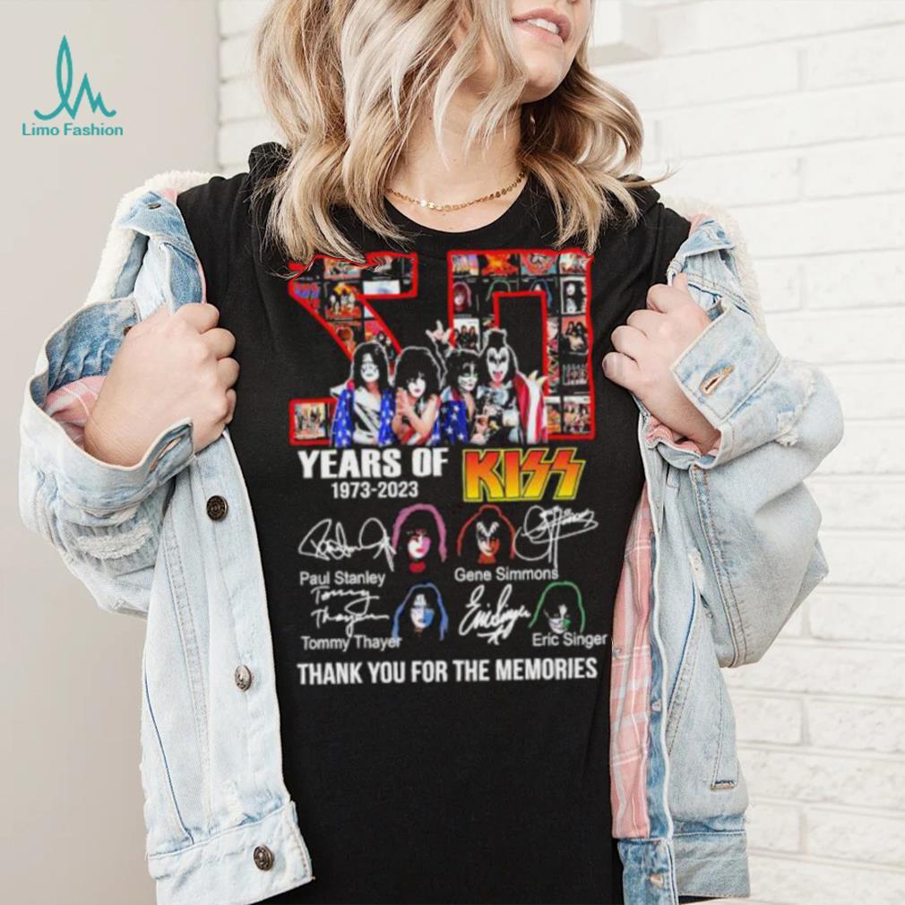 Kizz 50 Years of 1973 2023 thank You for the memories signatures shirt Kizz 50 Years of 1973 2023 thank You for the memories signatures shirt