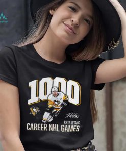 Kris Letang Pittsburgh Penguins 1,000 Career Games T Shirt