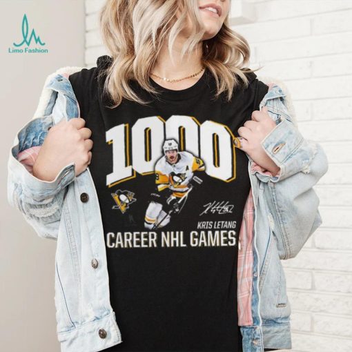 Kris Letang Pittsburgh Penguins 1,000 Career Games T Shirt