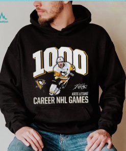 Kris Letang Pittsburgh Penguins 1,000 Career Games T Shirt