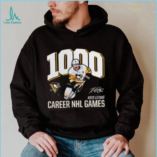 Kris Letang Pittsburgh Penguins 1,000 Career Games T Shirt