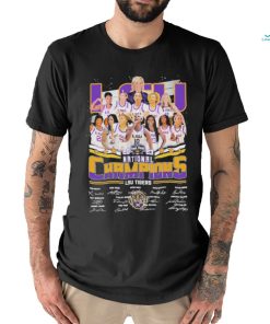 LSU 2023 National Champions LSU Tiger Signatures T Shirt