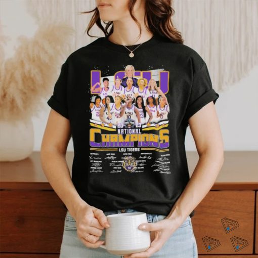 LSU 2023 National Champions LSU Tiger Signatures T Shirt