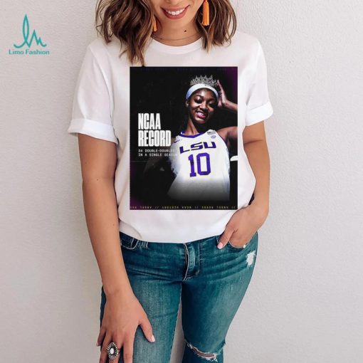LSU Tigers Women’s NCAA Tournament Angel Reese Record 34 Double Doubles in a single season poster shirt