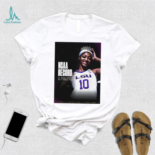 LSU Tigers Women’s NCAA Tournament Angel Reese Record 34 Double Doubles in a single season poster shirt