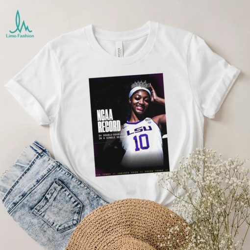 LSU Tigers Women’s NCAA Tournament Angel Reese Record 34 Double Doubles in a single season poster shirt