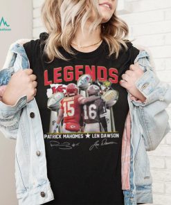 Legends Patrick Mahomes And Len Dawson Signature T Shirt