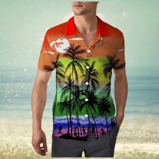 Lgbtq Gay Lesbian Beach Coconut Hawaiian Shirt