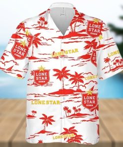 Lone Star Island Palm Leaves Hawaiian Shirt