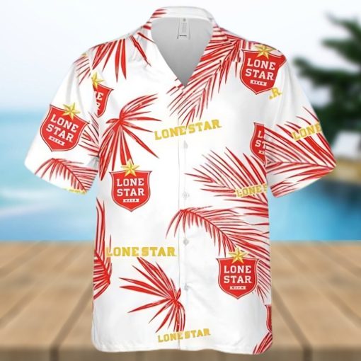 Lone Star Palm Leaves Pattern Hawaiian Shirt