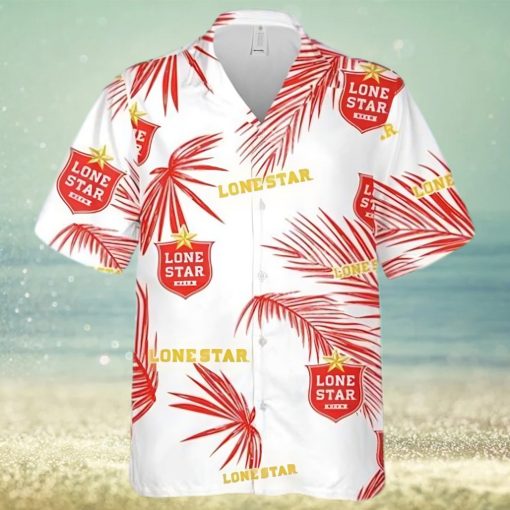 Lone Star Palm Leaves Pattern Hawaiian Shirt