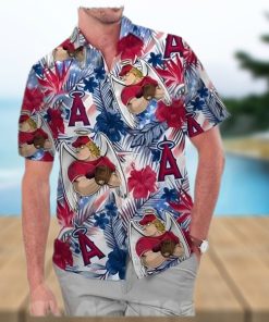 MLB Los Angeles Angels Hawaiian Shirt Tropical Flower Beach Lovers