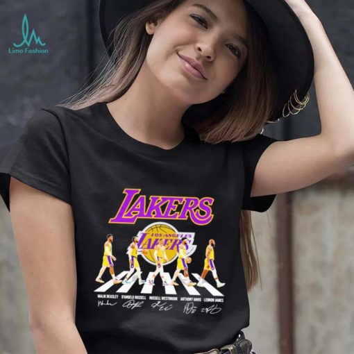 Los Angeles Lakers Abbey Road signatures shirt