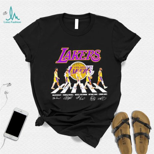 Los Angeles Lakers Abbey Road signatures shirt