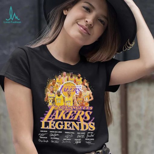 Los Angeles Lakers Legends Teams Kobe Bryant Kareem About Jabbar Shaquille O’neal Signature Shirt