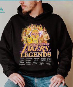 Los Angeles Lakers Legends Teams Kobe Bryant Kareem About Jabbar Shaquille O’neal Signature Shirt