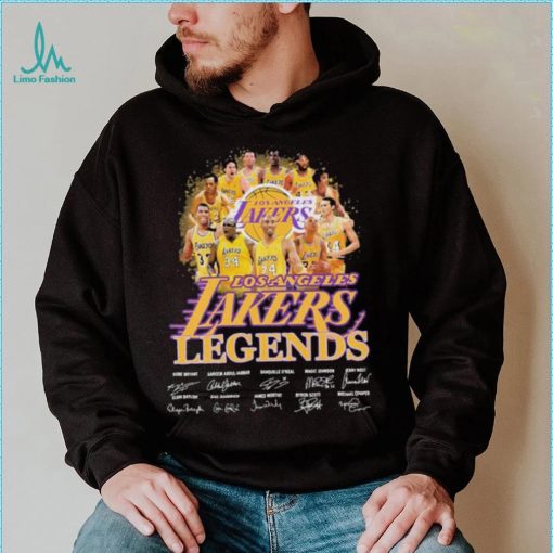 Los Angeles Lakers Legends Teams Kobe Bryant Kareem About Jabbar Shaquille O’neal Signature Shirt