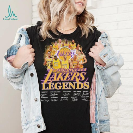 Los Angeles Lakers Legends Teams Kobe Bryant Kareem About Jabbar Shaquille O’neal Signature Shirt