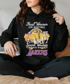 Los Angeles Lakers real Women love basketball smart Women love the Lakers signatures shirt