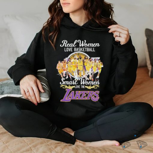 Los Angeles Lakers real Women love basketball smart Women love the Lakers signatures shirt