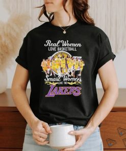 Los Angeles Lakers real Women love basketball smart Women love the Lakers signatures shirt