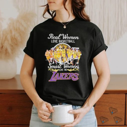 Los Angeles Lakers real Women love basketball smart Women love the Lakers signatures shirt