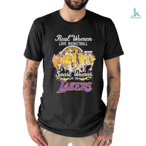 Los Angeles Lakers real Women love basketball smart Women love the Lakers signatures shirt