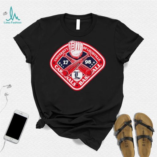 Louisville Cardinals University of Louisville Cardinals Baseball 1798 retro logo shirt