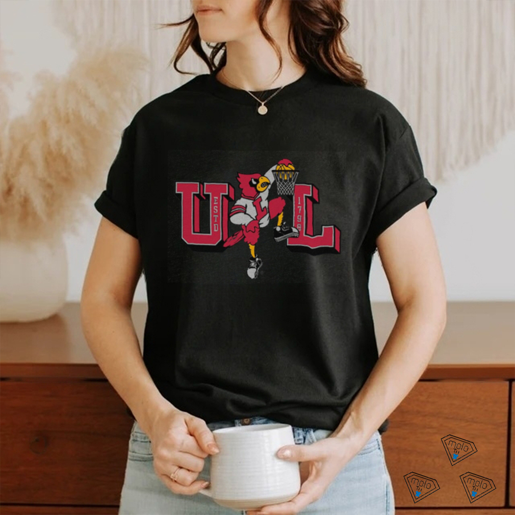 Louisville Dunking Cardinal Tee shirt Louisville Dunking Cardinal Tee shirt