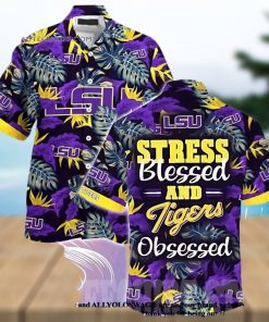 Lsu Tigers Stress Blessed Obsessed Summer Beach Hawaiian Shirt