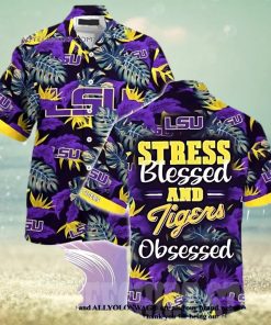 Lsu Tigers Stress Blessed Obsessed Summer Beach Hawaiian Shirt