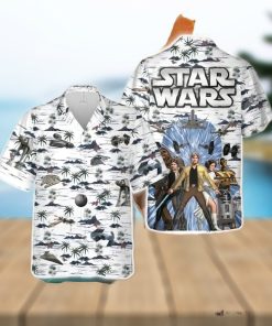 Luke Skywalker Princess Leia Han Solo Chewbacca R2 D2 C 3PO Star Wars All Over Print Hawaiian Shirt