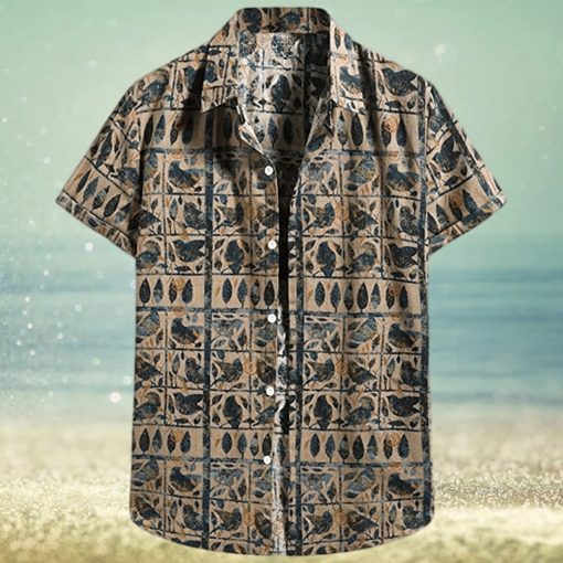 MFCHY Men Hawaiian Shirt Short Sleeve Beachwear Shirt Casual Printed Beach Shirts Summer Men Shirts Blouse Hawaii Shirts