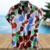 MFCHY Summer Dot Printed Men Shirt Casual Button Hawaiian Shirt