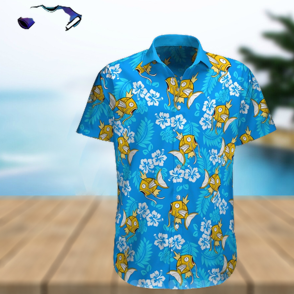 Magikarp Pokemon Floral Pattern All Over Print Hawaiian Shirt - Limotees