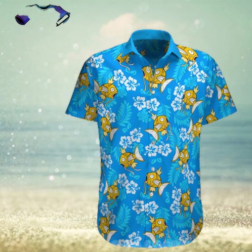 Magikarp Pokemon Floral Pattern All Over Print Hawaiian Shirt