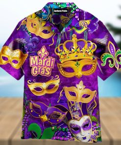 Mardi Gras Mask Aloha Hawaiian Shirts For Men & For Women