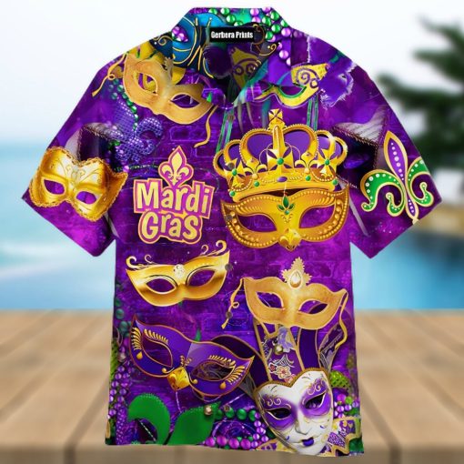 Mardi Gras Mask Aloha Hawaiian Shirts For Men & For Women