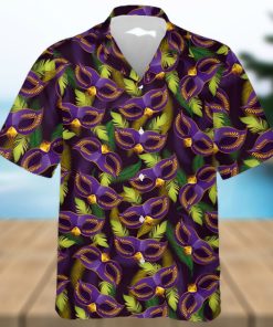 Mardi Gras Mask Hawaiian Shirt Aloha Mardi Gras Party Costume Beach Unisex Shirt