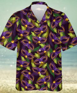 Mardi Gras Mask Hawaiian Shirt Aloha Mardi Gras Party Costume Beach Unisex Shirt