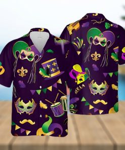 Mardi Gras Mask Unisex Hawaiian Shirt