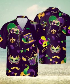 Mardi Gras Mask Unisex Hawaiian Shirt