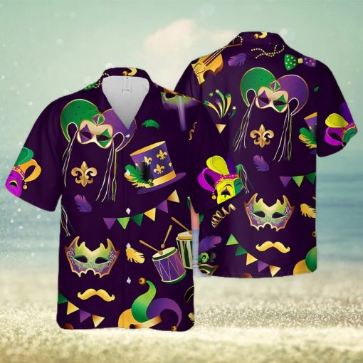 Mardi Gras Mask Unisex Hawaiian Shirt