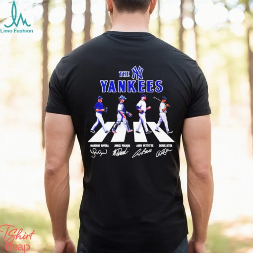 Mariano Rivera Jorge Posada Andy Pettitte And Derek Jeter The New York Yankees Abbey Road Signature Shirt