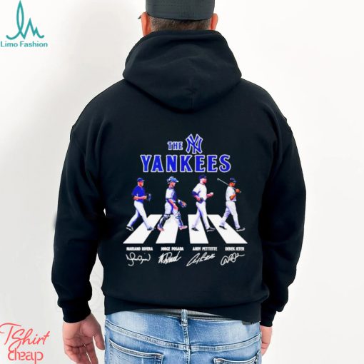 Mariano Rivera Jorge Posada Andy Pettitte And Derek Jeter The New York Yankees Abbey Road Signature Shirt