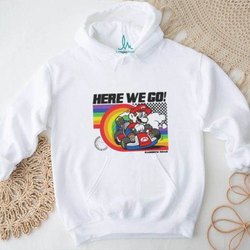 Mario Kart Pride Rainbow Road Here We Go shirt