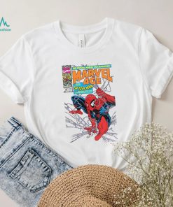 Marvel Crewneck Graphic Unisex T Shirts Adult Long Sleeve 90's Spider Man Age White Casual Cotton Shirt